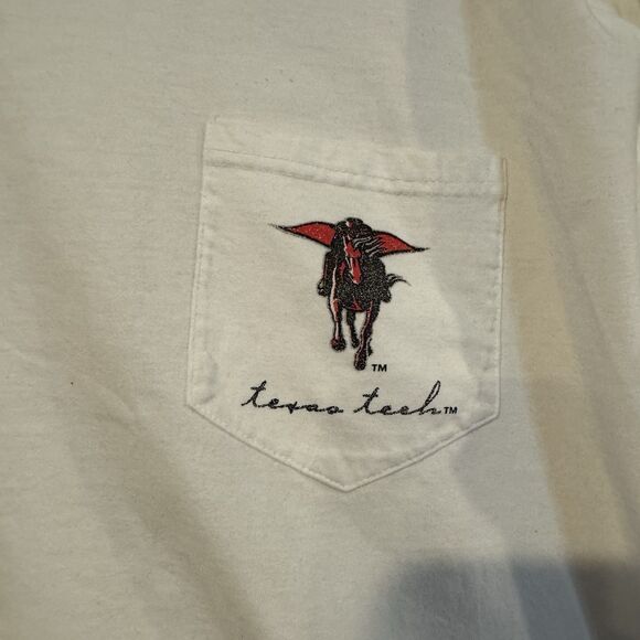 Champion XL White Long Sleeve T-Shirt Red Truck Texas Tech Graphic Country Fair - Picture 3 of 10